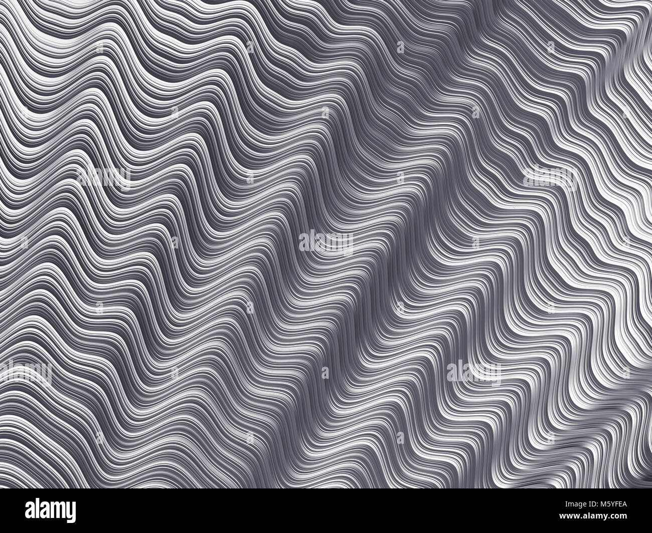 high resolution fractal background with grey wavy smooth patterns Stock Photo