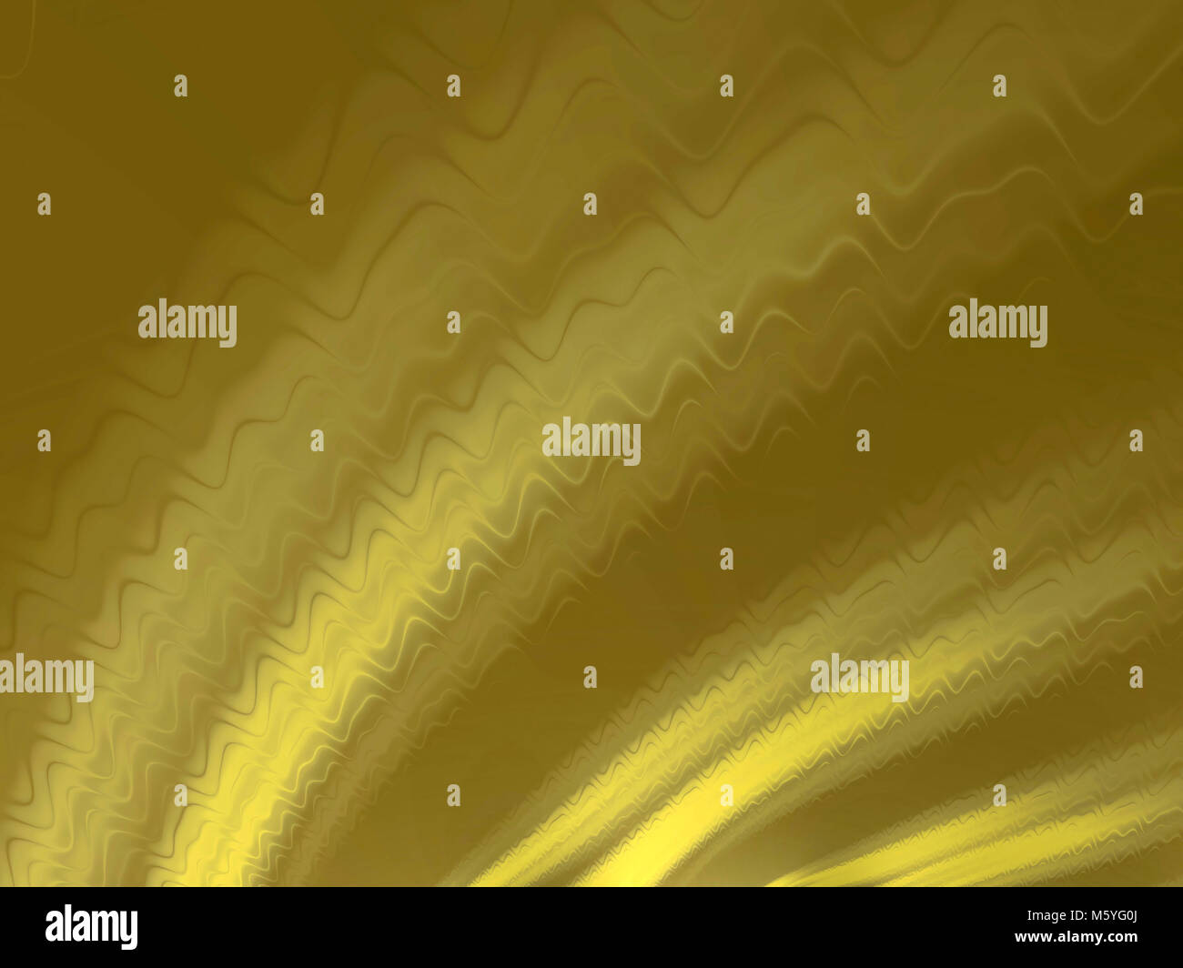soft fractal waves pattern. light brown background with yellow rays. Stock Photo