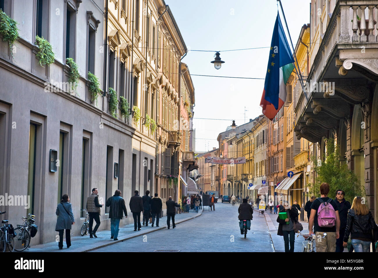 Via Emilia, Reggio Emilia, Emilia Romagna, Italy Stock Photo - Alamy