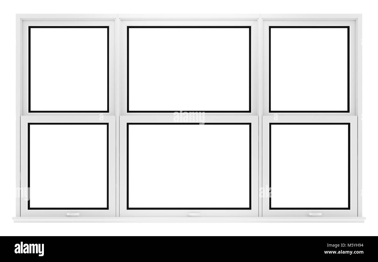 window isolated on white background. 3d illustration Stock Photo - Alamy