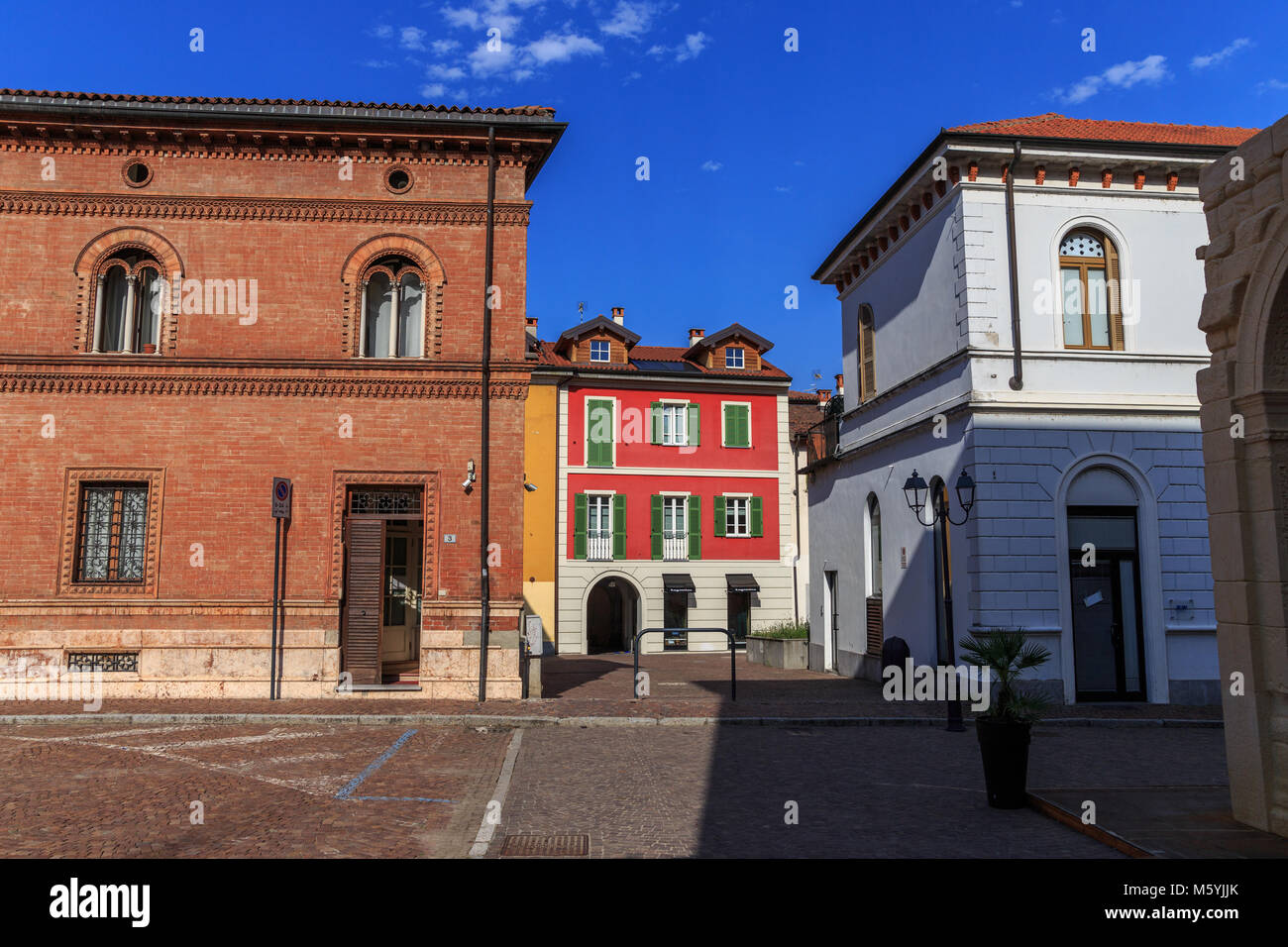 palaces and streets of the city of Arona Stock Photo Alamy