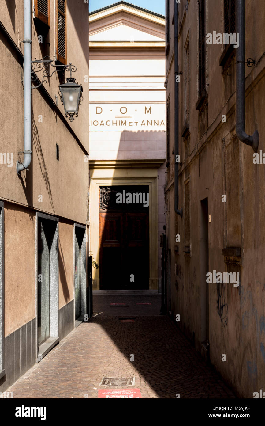palaces and streets of the city of Arona Stock Photo Alamy