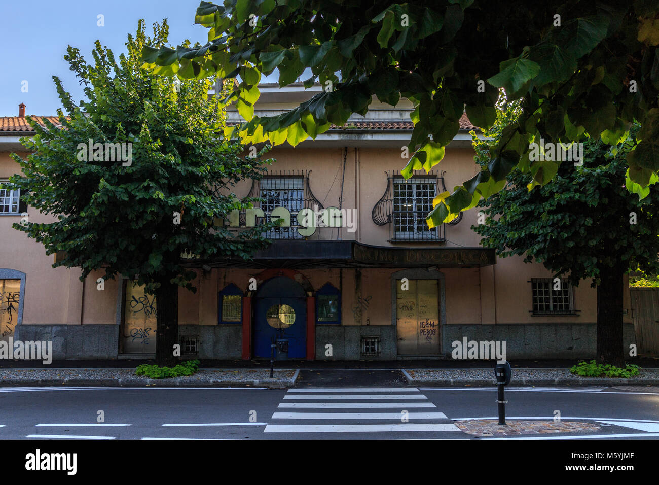 palaces and streets of the city of Arona Stock Photo Alamy