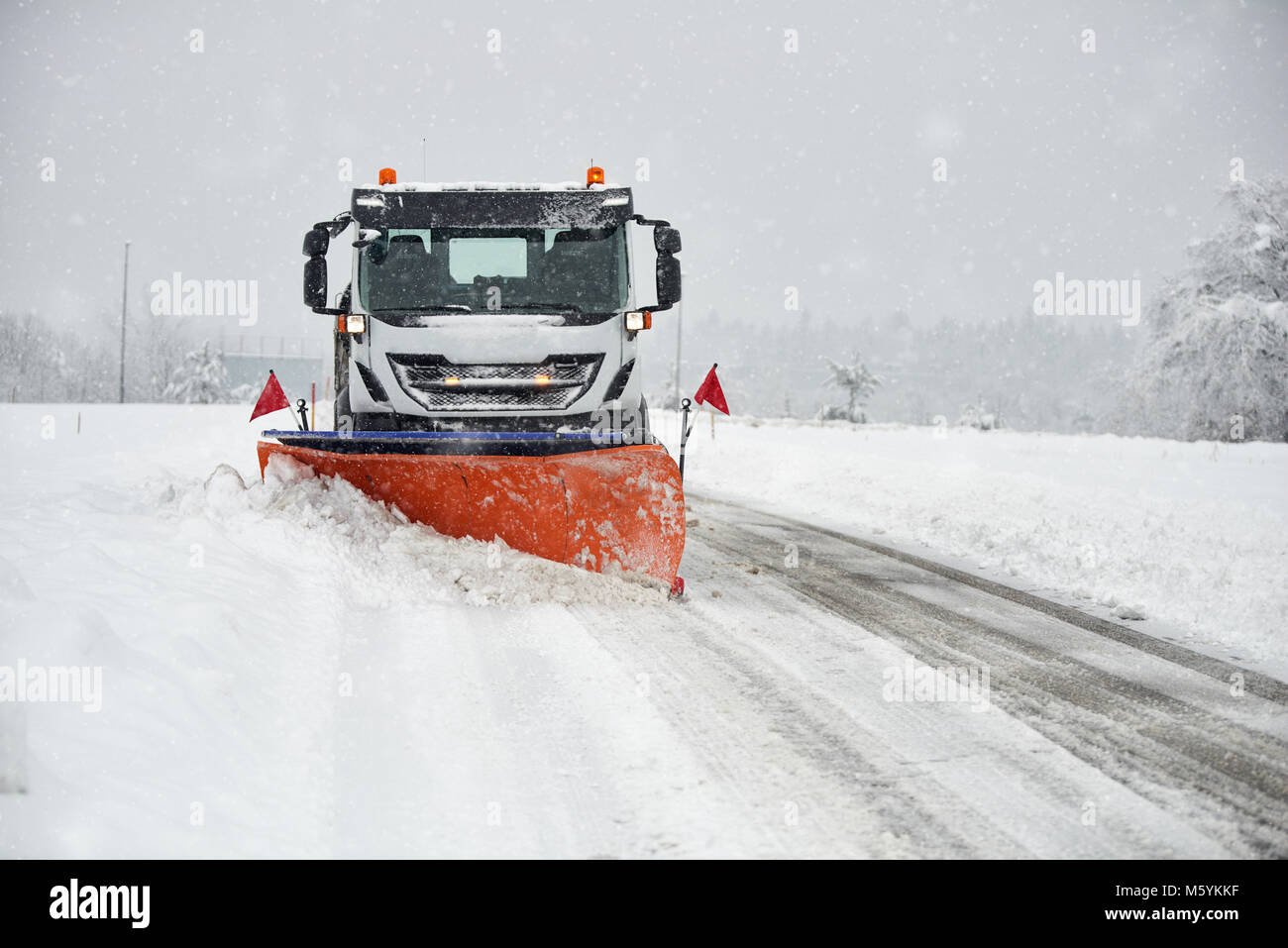 Snow plow plowing highway hires stock photography and images Alamy