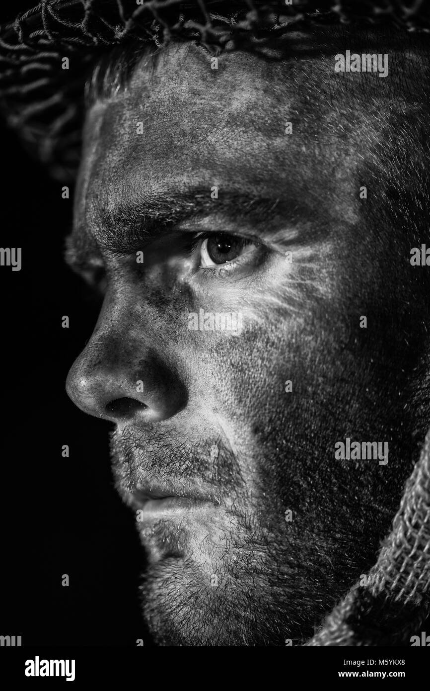 Soldier face Black and White Stock Photos & Images - Alamy