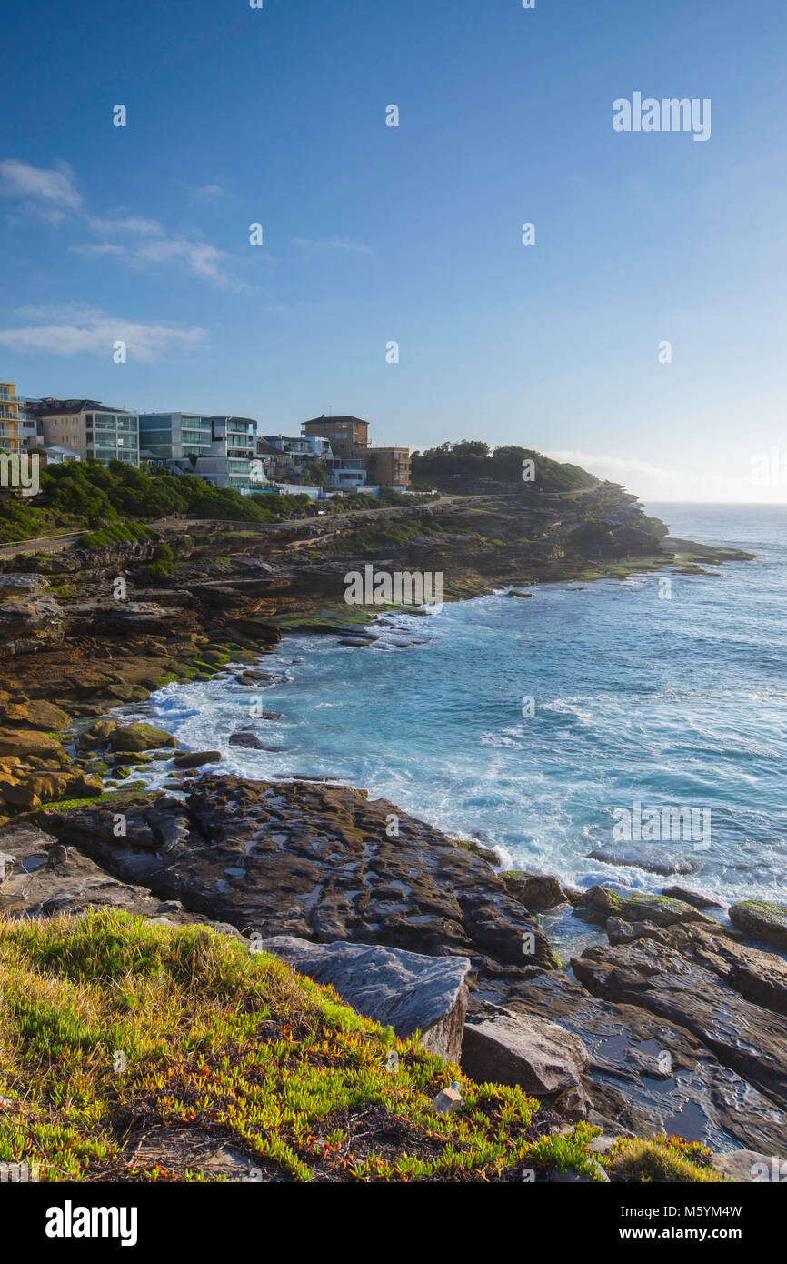 Coastline of Bondi to Bronte walk, Sydney, New South Wales, Australia Stock Photo