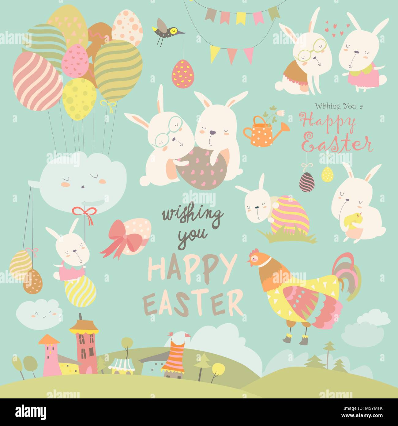 Animals celebrating Easter Stock Vector Image & Art Alamy
