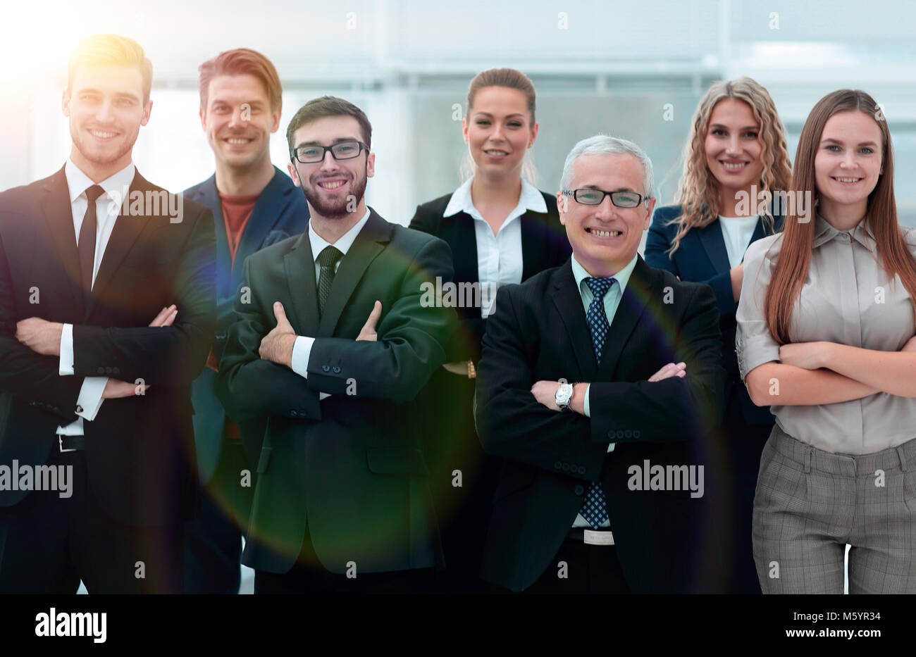 closeup portrait of a leading business team Stock Photo - Alamy