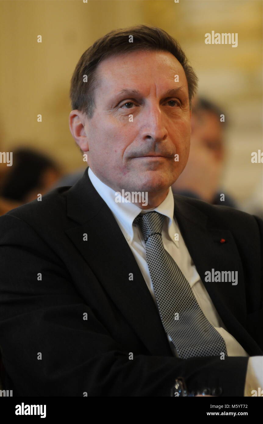 Jean-Noel Vioud, General Attorney at Klaus Barbie Trial talks in Lyon, France Stock Photo