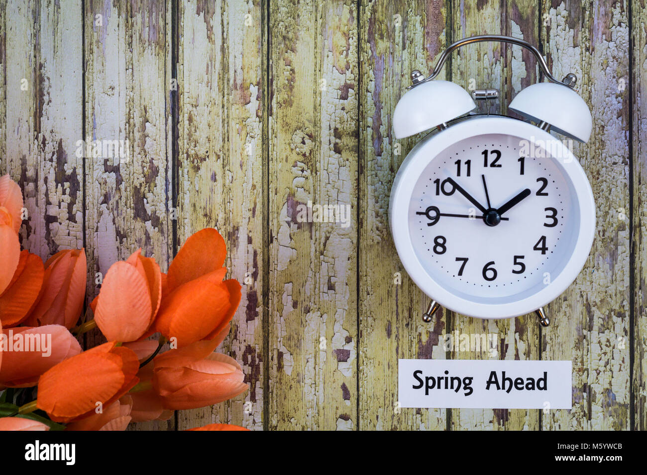 Daylight Saving Time. Change clock to summer time. - Stock Image -  Everypixel
