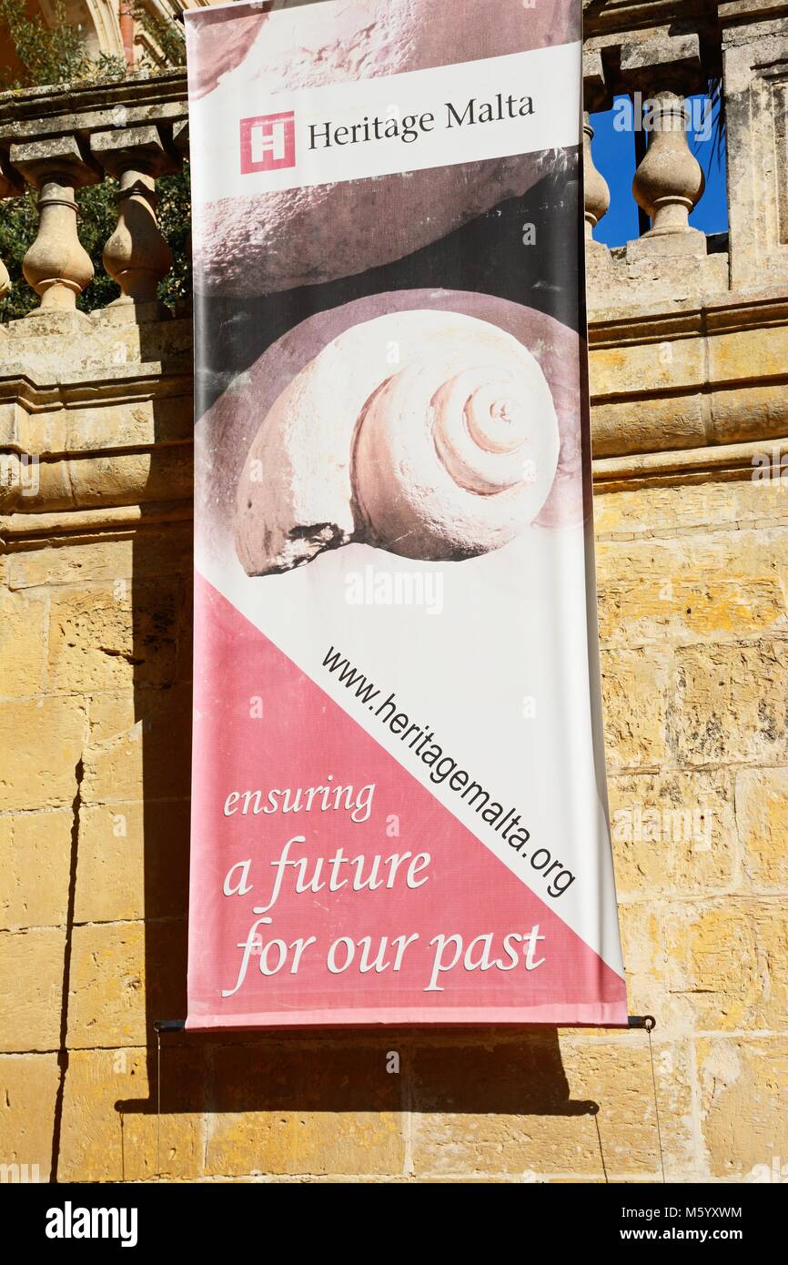 National museum of natural history sign, Mdina, Malta, Europe. Stock Photo