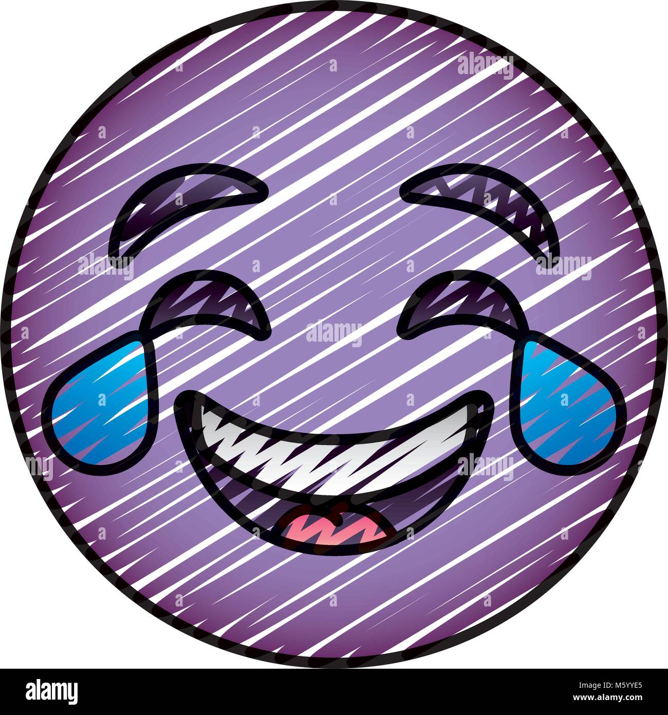 cute purple smile emoticon happy tears Stock Vector Image & Art Alamy