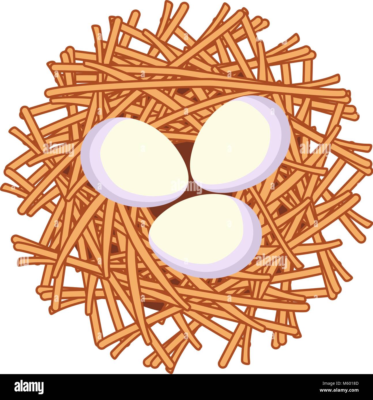 Nest isolated on white Stock Vector Images - Alamy