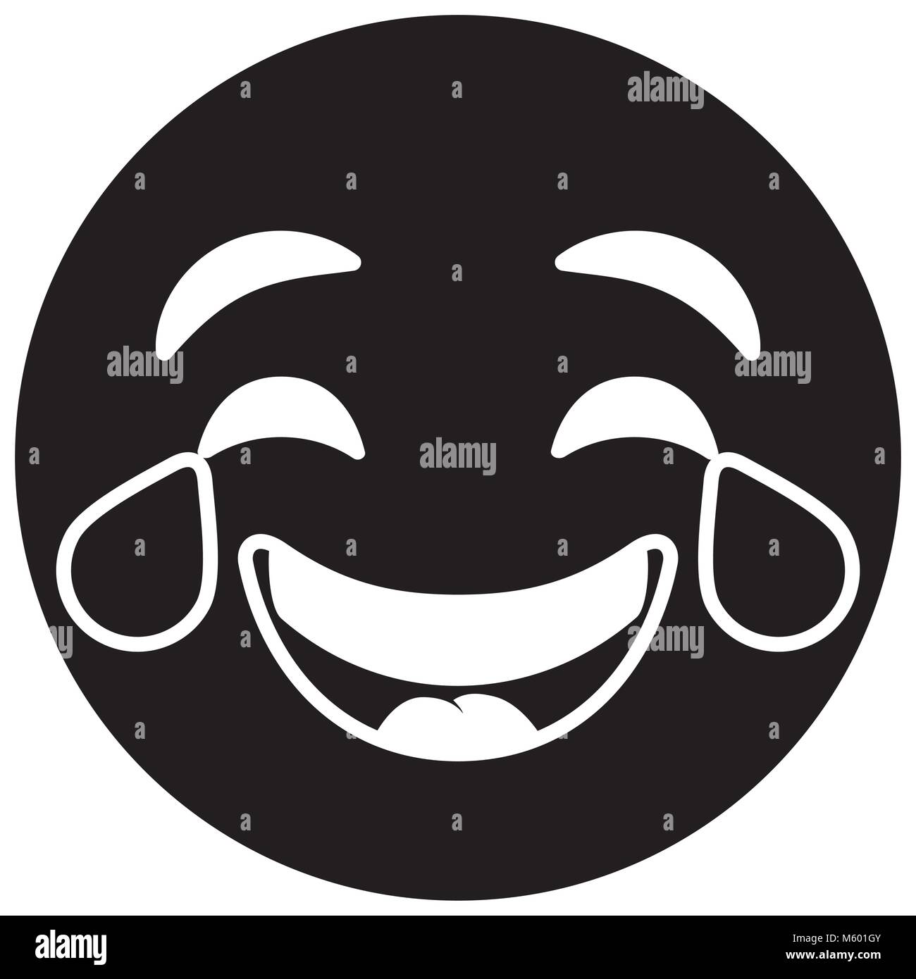 cute smile emoticon happy tears Stock Vector Image & Art - Alamy