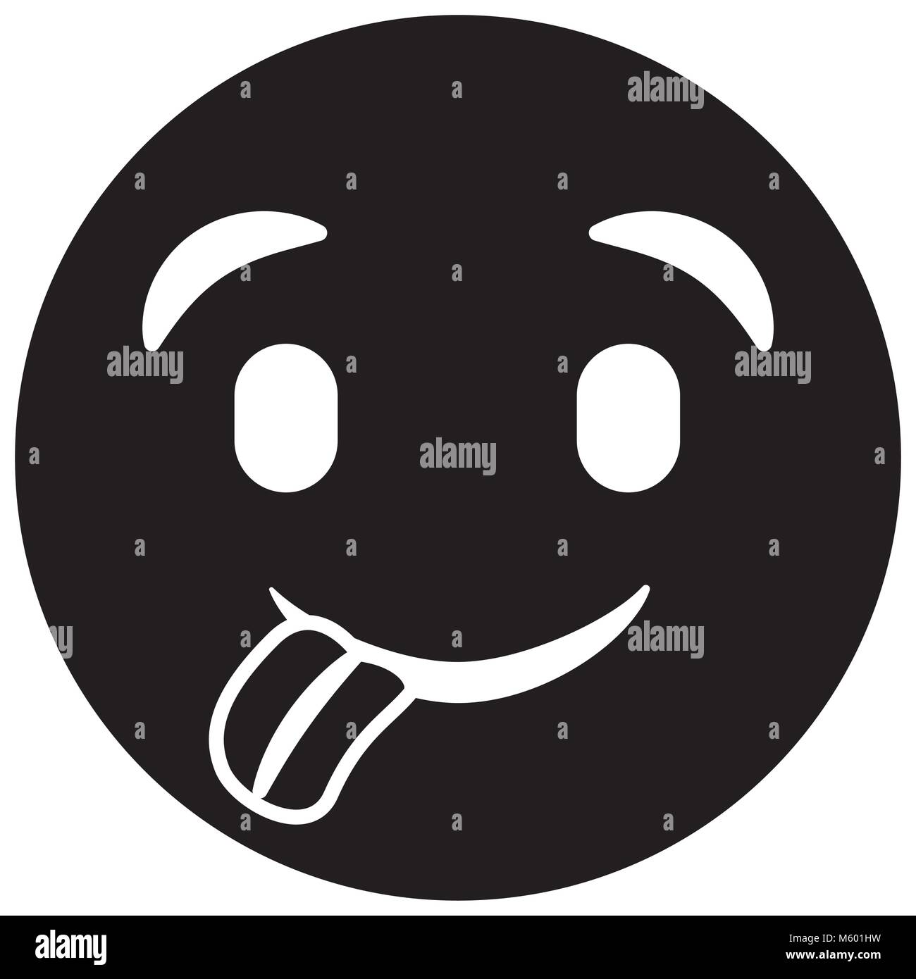purple emoticon cartoon face tongue out Stock Vector Image & Art - Alamy