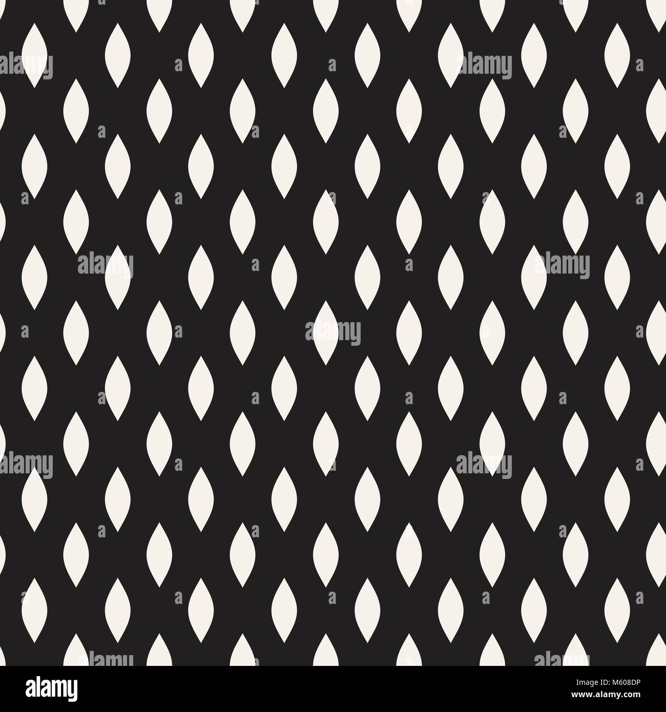 Vector Seamless Black and White Hand Drawn Wavy Lines Pattern Stock ...