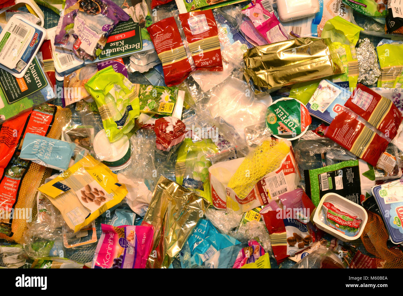 Sorted packaging waste for recycling. Germany Stock Photo Alamy