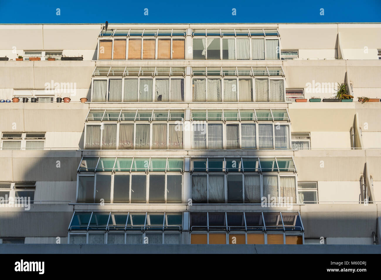 The Brunswick Centre's tiered flats, a Grade II listed residential and