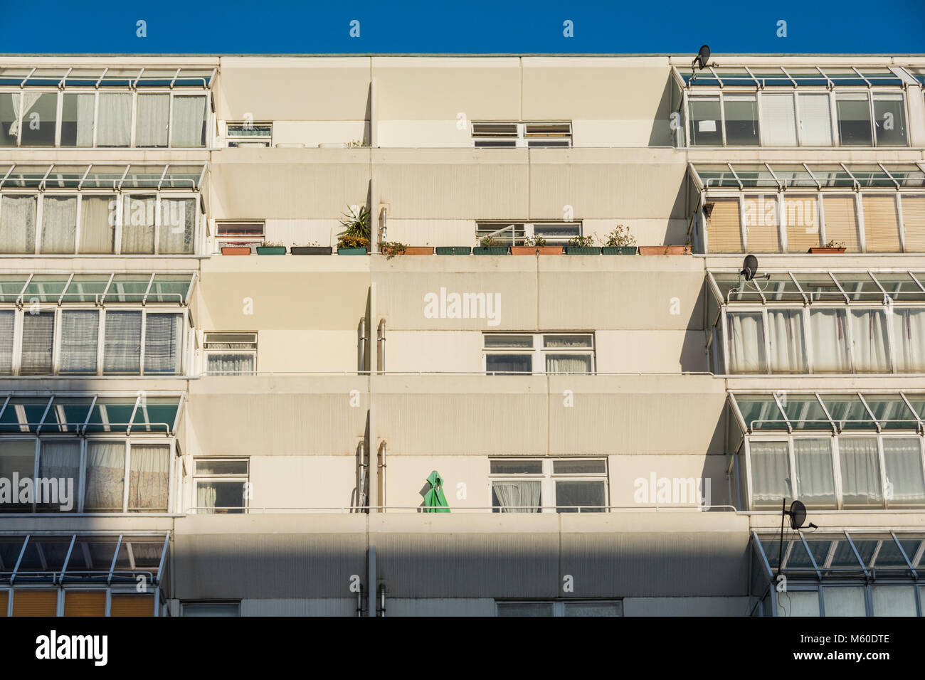 The Brunswick Centre's tiered flats, a Grade II listed residential and