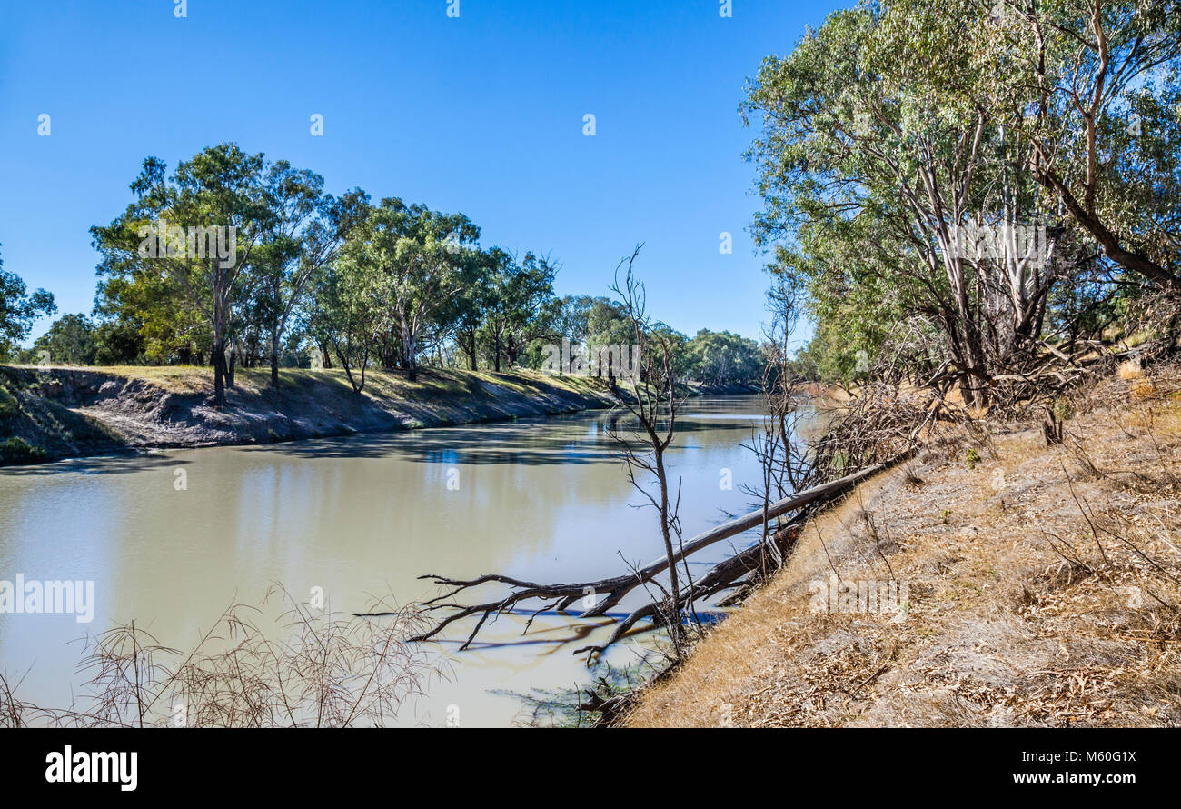 Australia, North-West New South Wales, Bourke, banks of the Darling River at the Bourke Wharf Stock Photo
