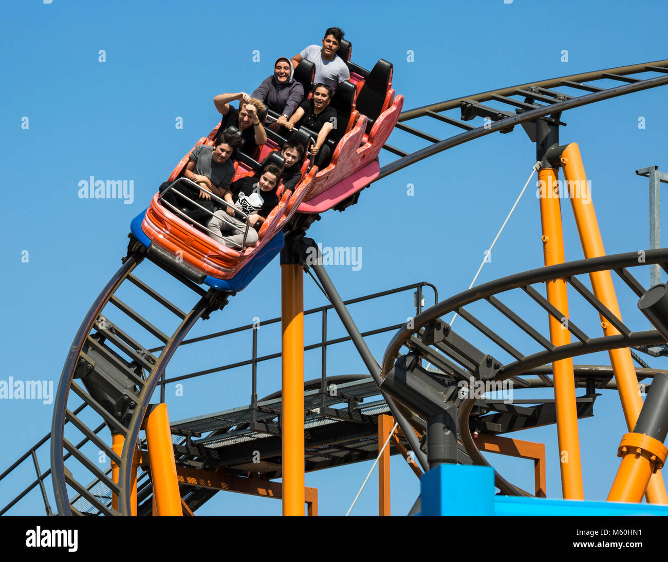 Rollercoaster ride, Prater amusement park, Leopoldstadt, Vienna, Austria  Stock Photo - Alamy