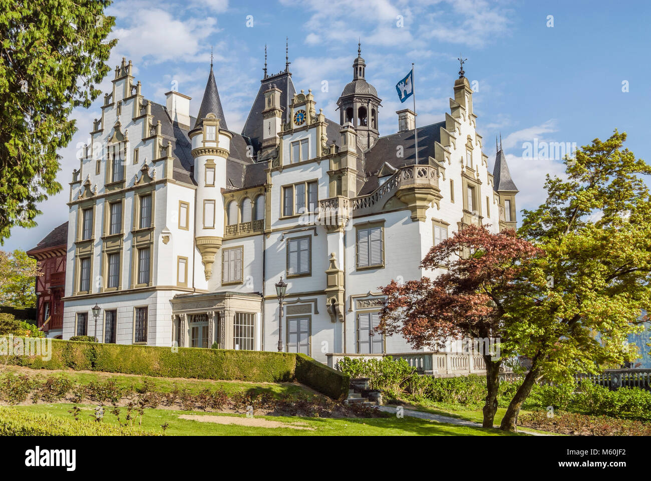Schloss Meggen, a castle overlooking Lake Lucerne at the Meggenhorn near Lucerne, Switzerland Stock Photo