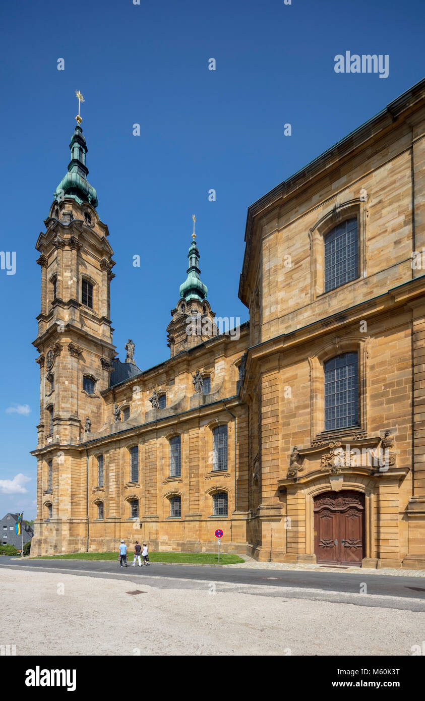 The Basilica of the Fourteen Holy Helpers (German: Basilika Vierzehnheiligen), church near Bad Staffelstein near Bamberg, Bavaria, Germany Stock Photo