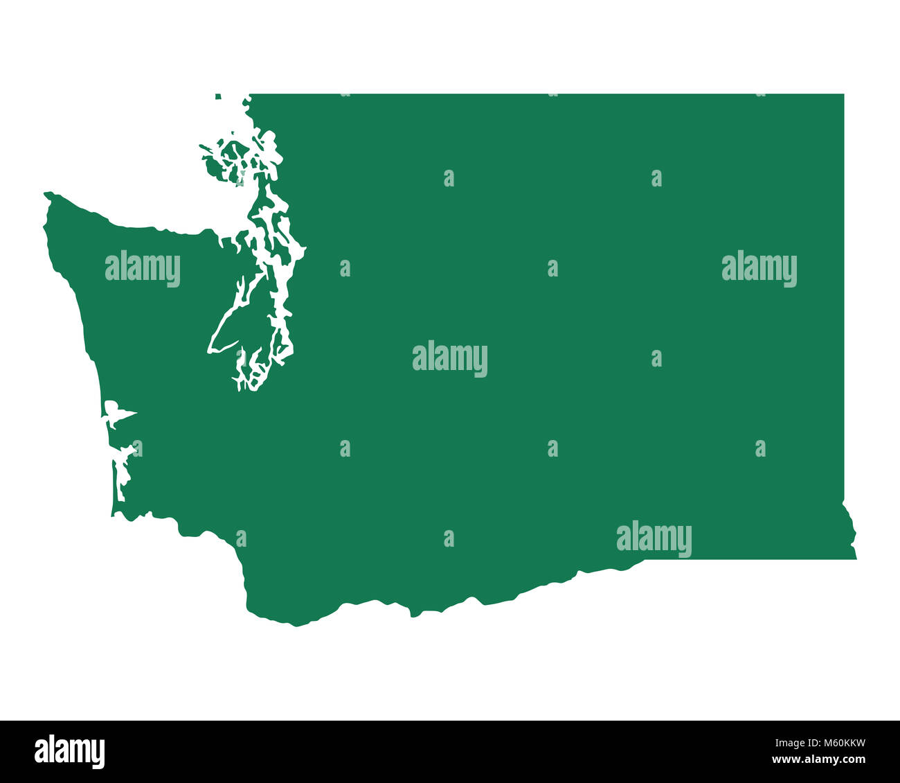 Map of Washington Stock Photo Alamy