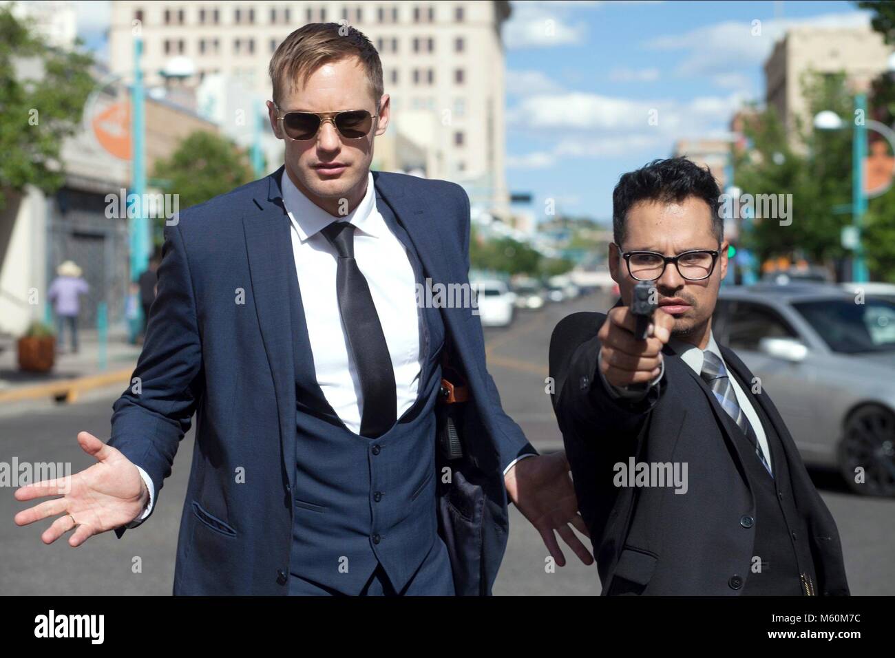 Alexander Skarsgard Michael Pena War On Everyone 2016 Stock Photo Alamy