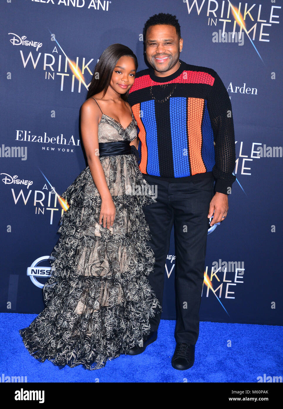 Anthony Anderson , Marsai Martin  arrive at the world premiere of Disney?s 'A Wrinkle in Time' at the El Capitan Theatre in Hollywood CA, Feb 26, 2018 Credit: Tsuni / USA/Alamy Live News Stock Photo