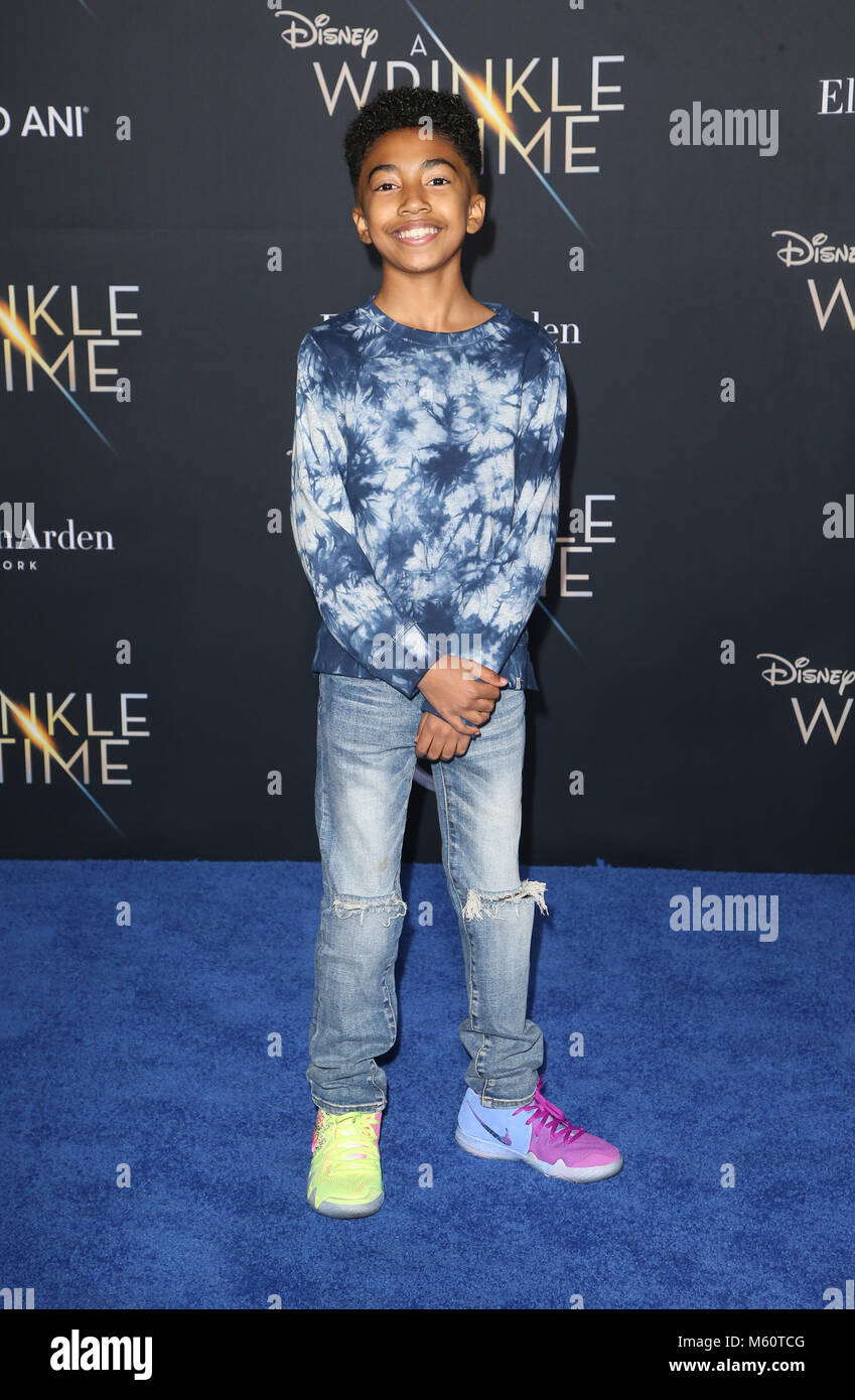 LOS ANGELES, CA - FEBRUARY 26: Miles Browni, at A Wrinkle In Time Premiere at El Capitan theater in Los Angeles, California on February 26, 2018. Credit: Faye Sadou/MediaPunch Stock Photo