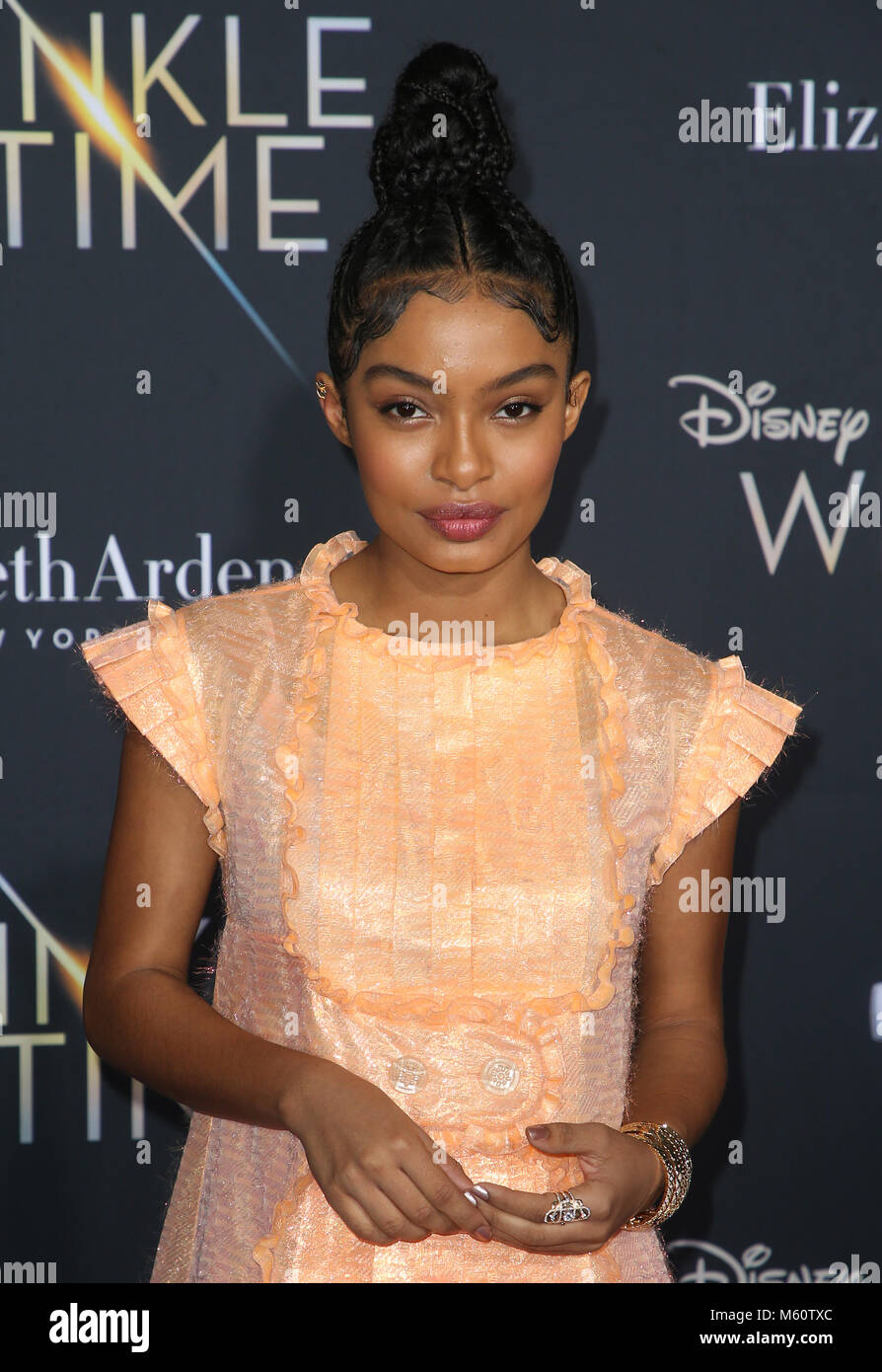 LOS ANGELES, CA - FEBRUARY 26: Yara Shahidi, at A Wrinkle In Time