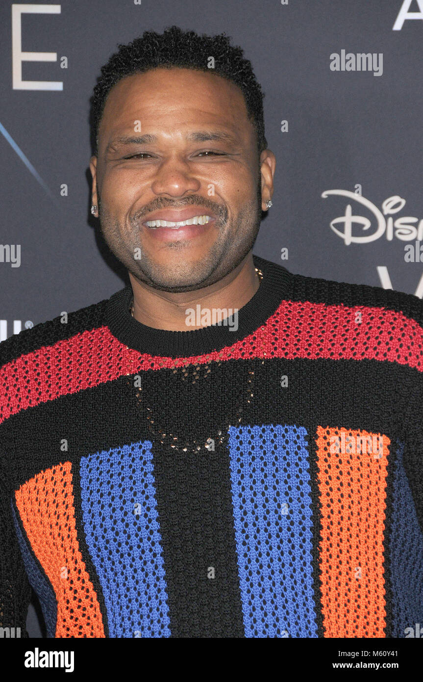 Los Angeles, California, USA. 26th Feb, 2018. February 26h 2018 - Los Angeles, California USA - Actor ANTHONY ANDERSON at the ''A Wrinkle In Time'' Premiere held at the El Capitan Theater, Hollywood, Los Angeles. Credit: Paul Fenton/ZUMA Wire/Alamy Live News Stock Photo