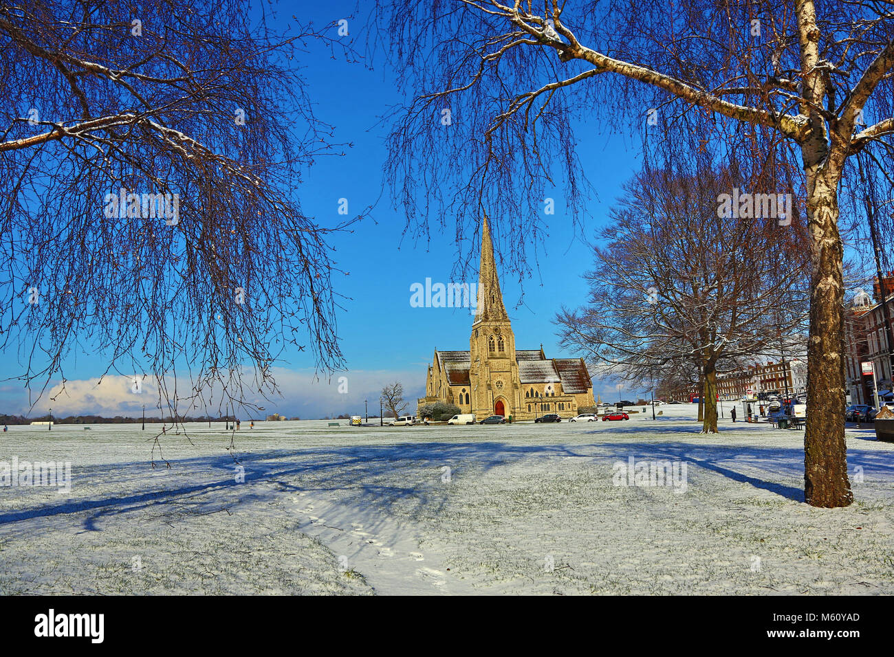 Tropical Man in Front of Church of All Saints Stock Photo - Image of ujezd,  cold: 84785258