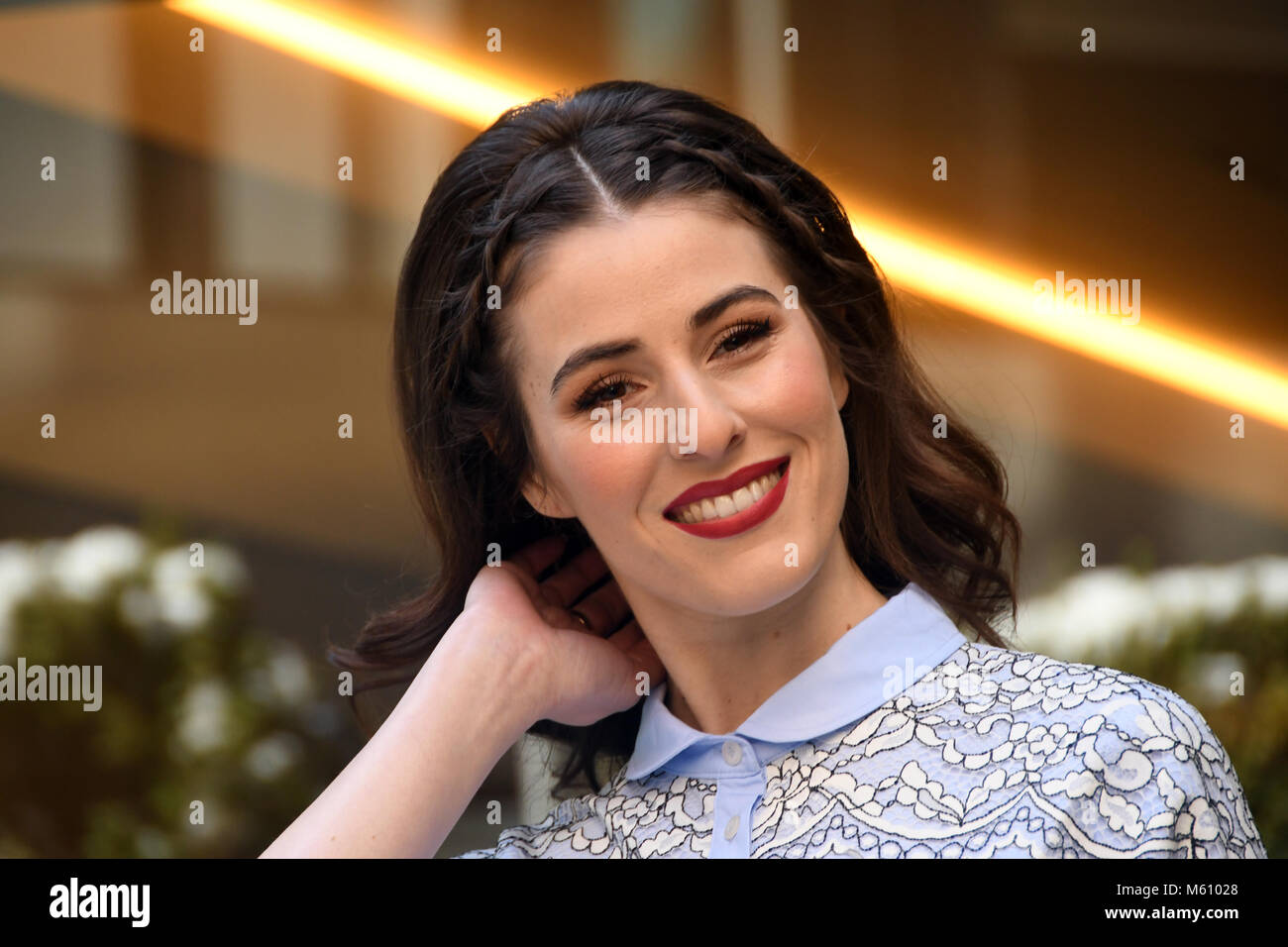 Rome Italy 27 February 2018 Hotel Visconti Palace - Photocall film presentation PUOI BACIARE LO SPOSO, Diana Del Bufalo in the role of Benedetta  Credit: Giuseppe Andidero/Alamy Live News Stock Photo