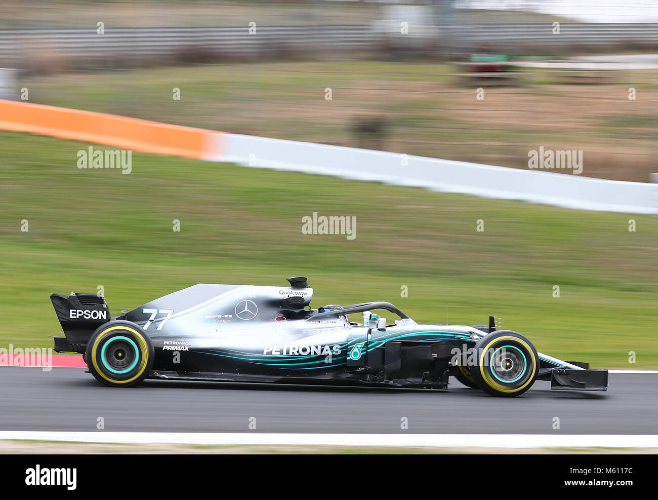 Barcelona, Spain. 27th February, 2018. Valtteri Bottas Mercedes Montmelo 27-02-2018 Formula 1 test championship 2018 Foto Federico Basile/Insidefoto Credit: insidefoto srl/Alamy Live News Stock Photo