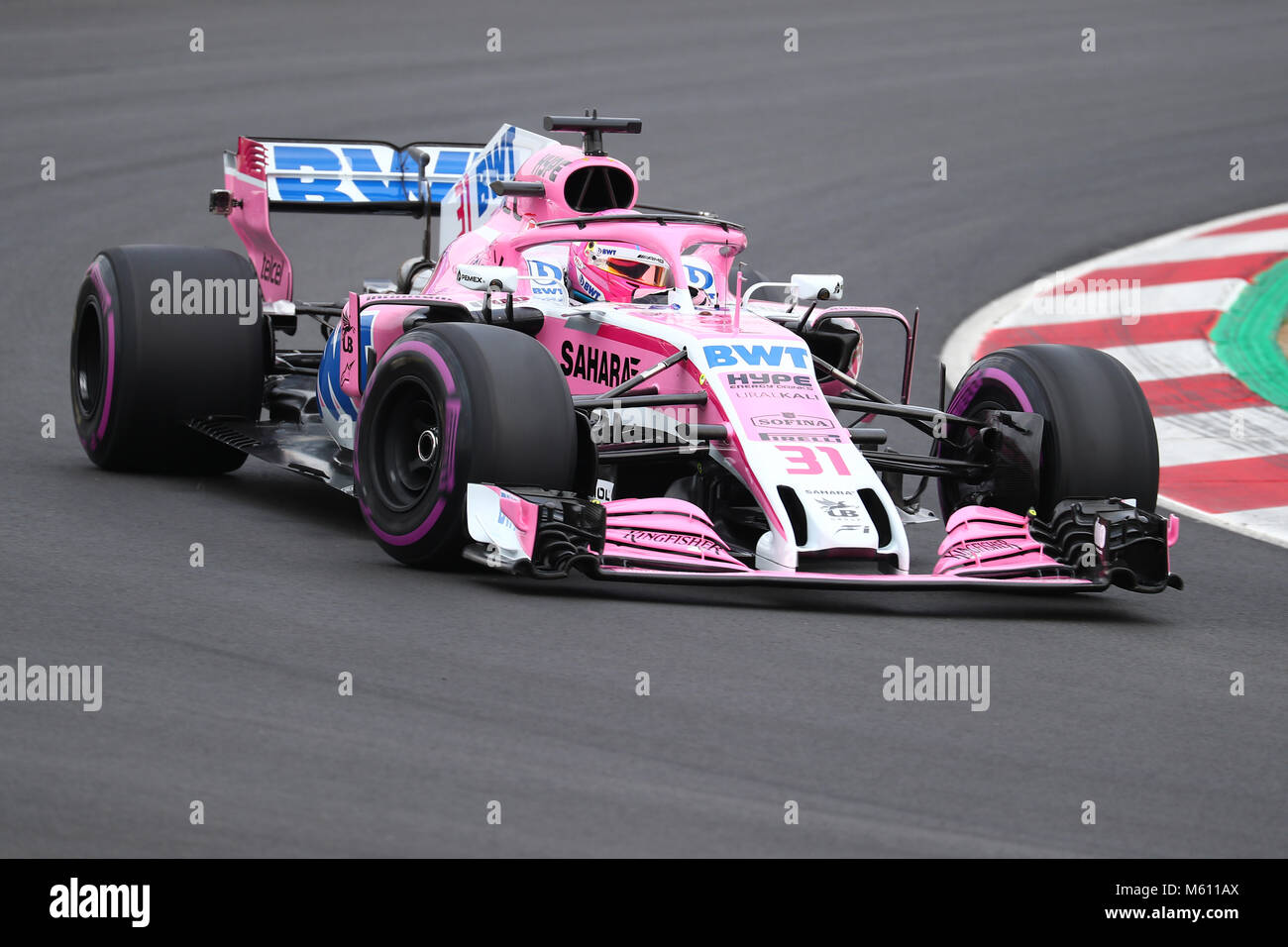 Barcelona, Spain. 27th February, 2018. Esteban Ocon Force India Montmelo 27-02-2018 Formula 1 test championship 2018 Foto Federico Basile/Insidefoto Credit: insidefoto srl/Alamy Live News Stock Photo