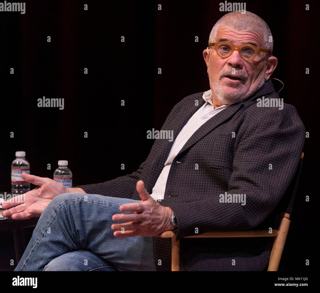 Santa Monica, California, USA. 27th Feb, 2018. DAVID MAMET discusses the writing life and his new novel, 'Chicago', at a Live Talks Los Angeles event. Credit: Brian Cahn/ZUMA Wire/Alamy Live News Stock Photo