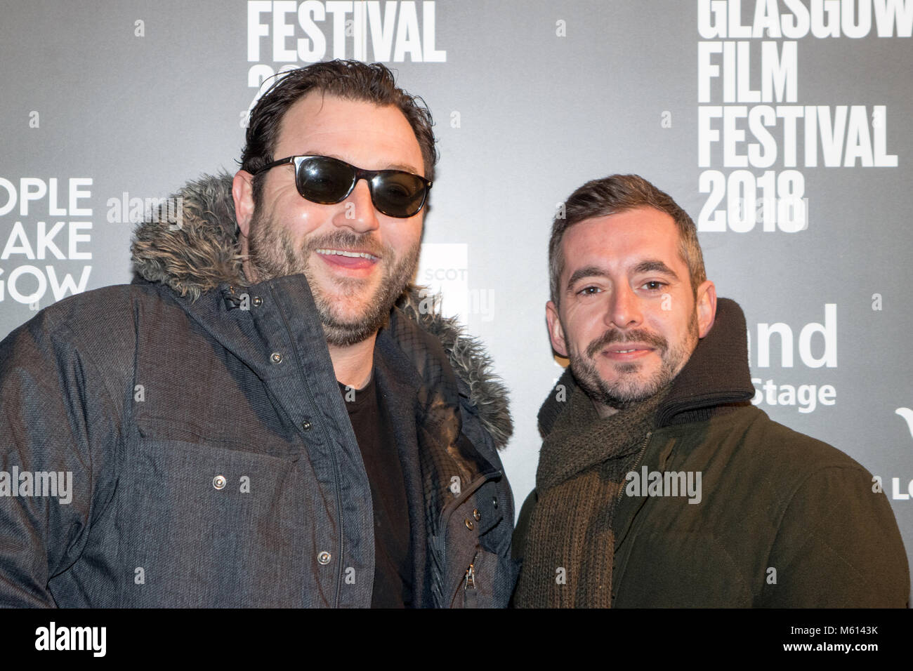 Glasgow, Scotland, UK. 27th February, 2018. Actor, Denis Ménochet, and