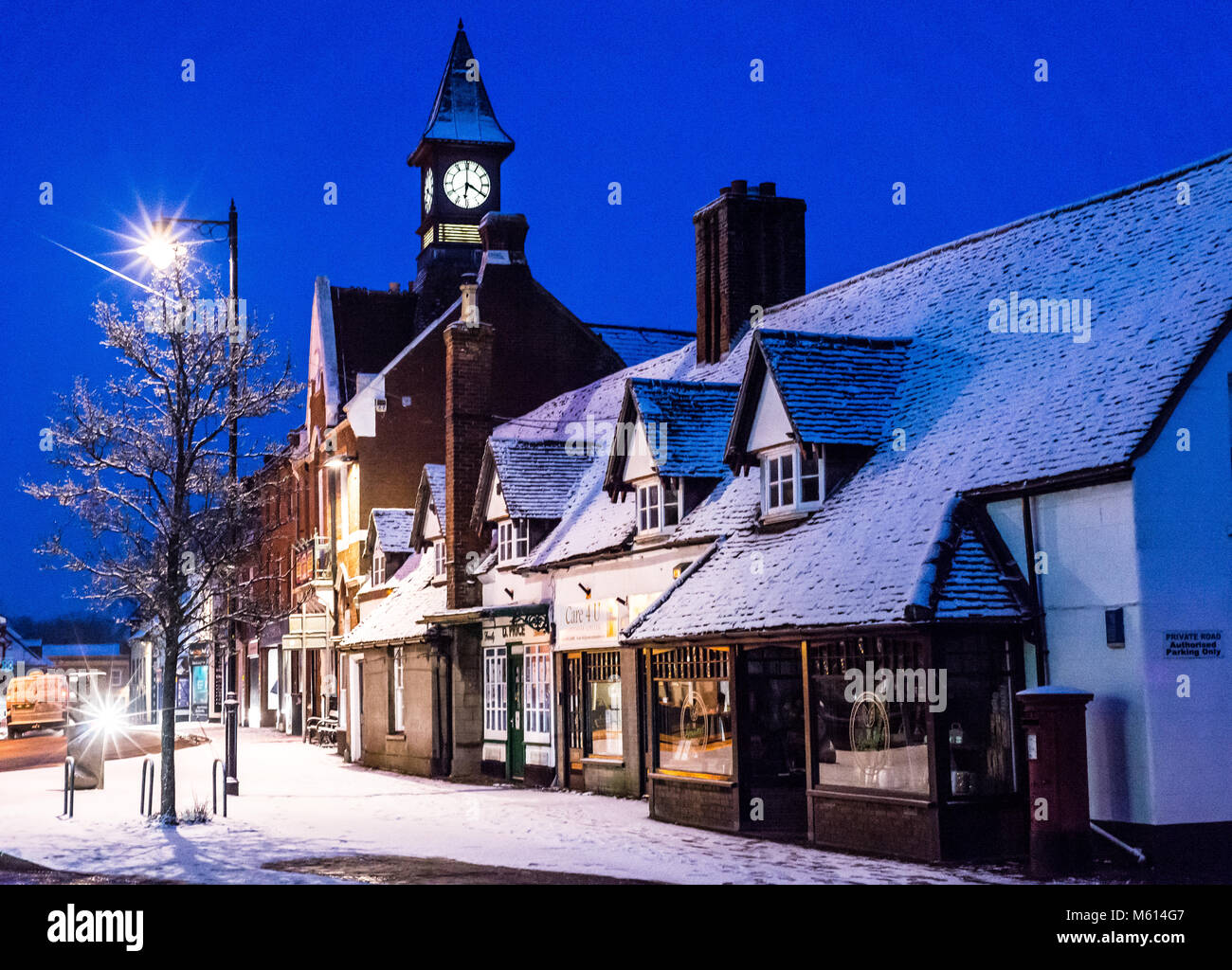 Fordingbridge High Street, New Forest, Hampshire, UK, 27th February 2018, Weather Picturesque