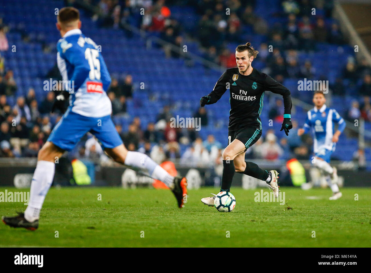 Barcelona, Spain. 27th Feb, 2018. Bale during the match between RCD Espanyol v Real Madrid, for the round 26 of the Liga Santander, played at RCDE Stadium on 27th February 2018 in Barcelona, Spain. Credit: Gtres Información más Comuniación on line, S.L./Alamy Live News Stock Photo