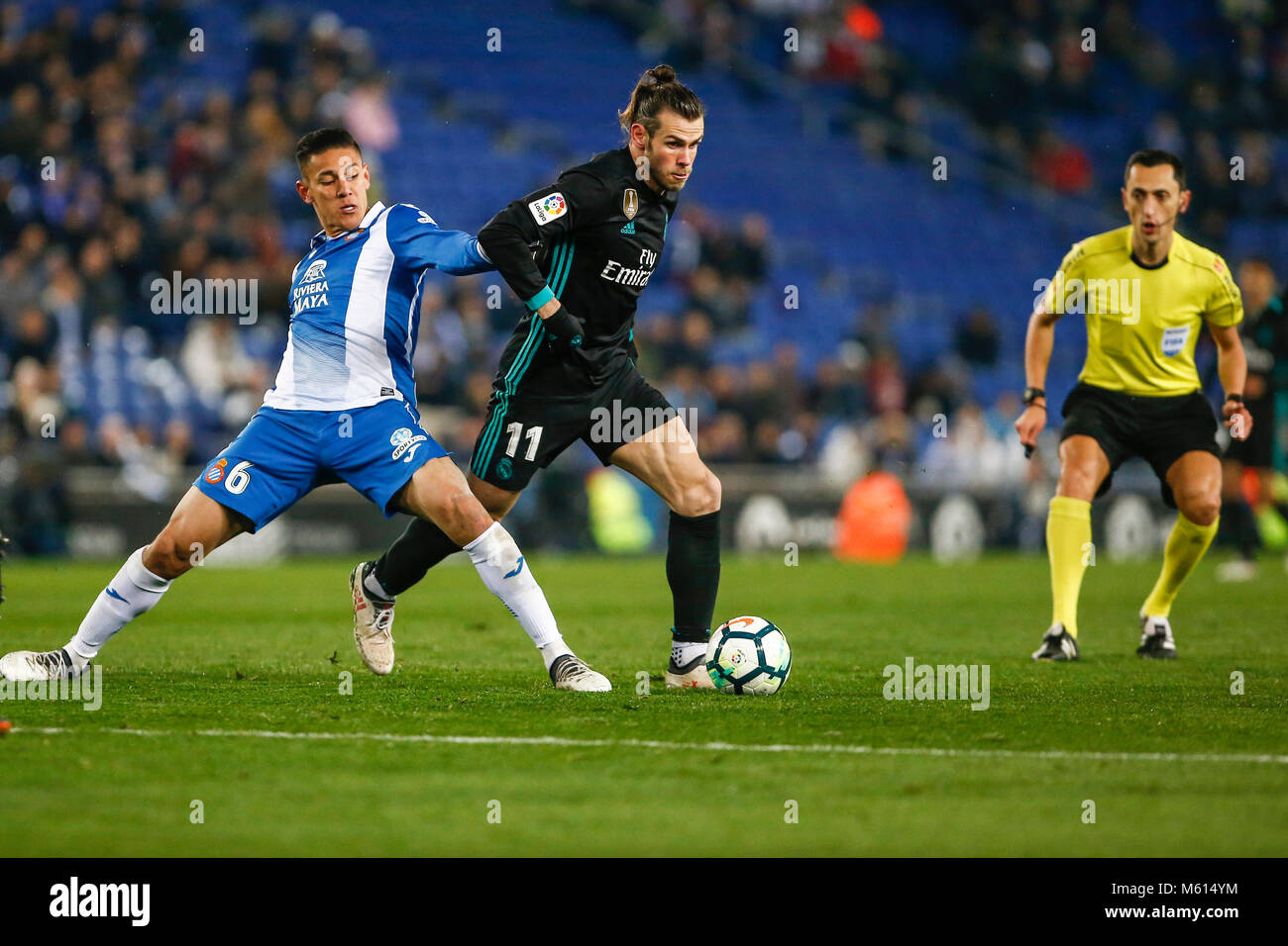 Barcelona, Spain. 27th Feb, 2018. Bale during the match between RCD Espanyol v Real Madrid, for the round 26 of the Liga Santander, played at RCDE Stadium on 27th February 2018 in Barcelona, Spain. Credit: Gtres Información más Comuniación on line, S.L./Alamy Live News Stock Photo
