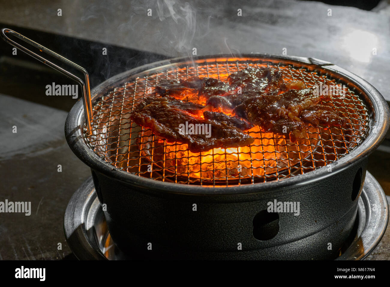 meat on grill Stock Photo