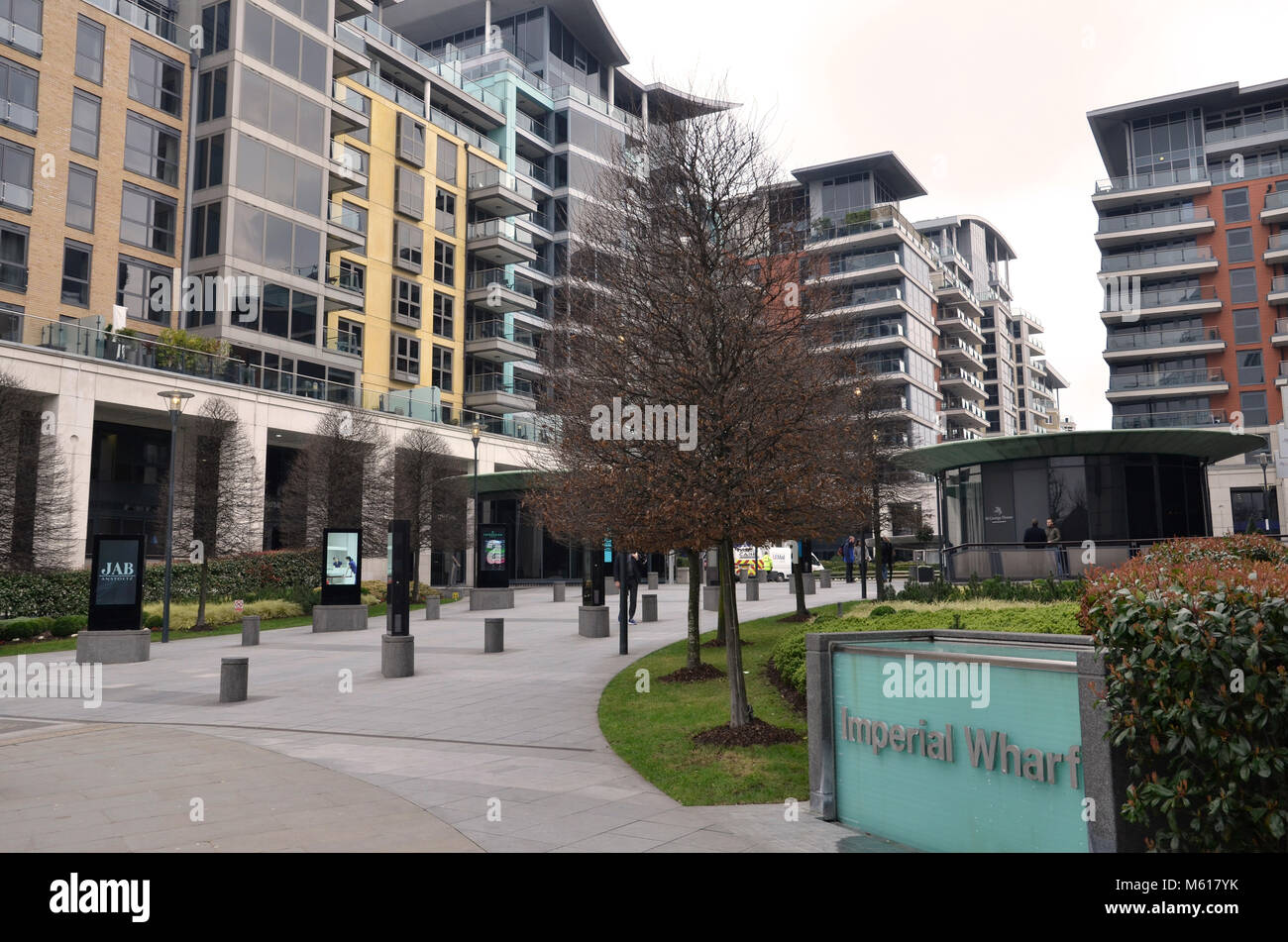 The luxury apartment development at Imperial Wharf in West London Stock Photo