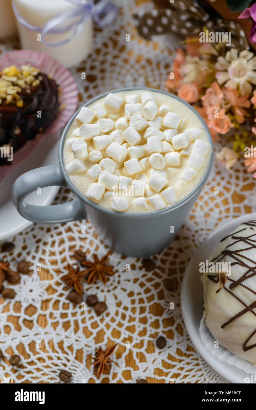 Cocoa with marshmallow Stock Photo Alamy