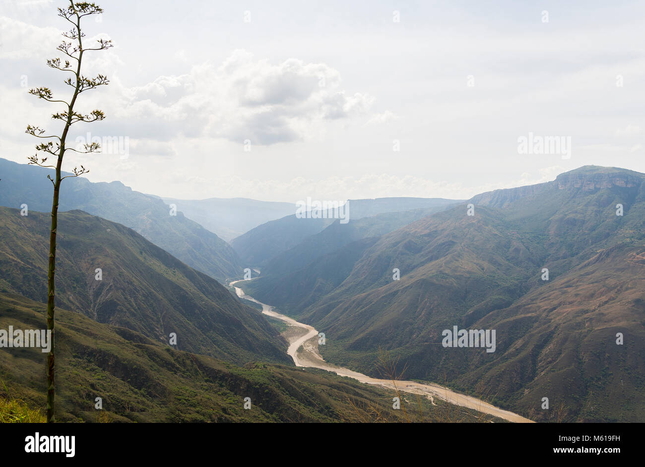 Walking around Chicamocha National Park in Colombia Stock Photo