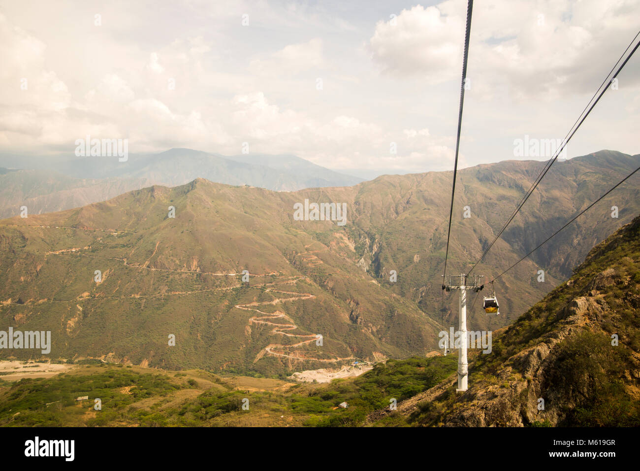 Walking around Chicamocha National Park in Colombia Stock Photo