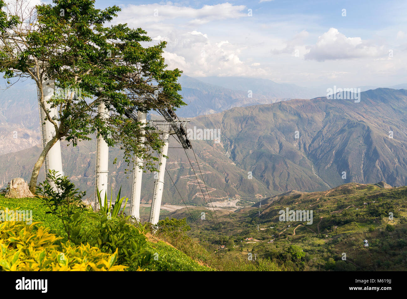 Walking around Chicamocha National Park in Colombia Stock Photo