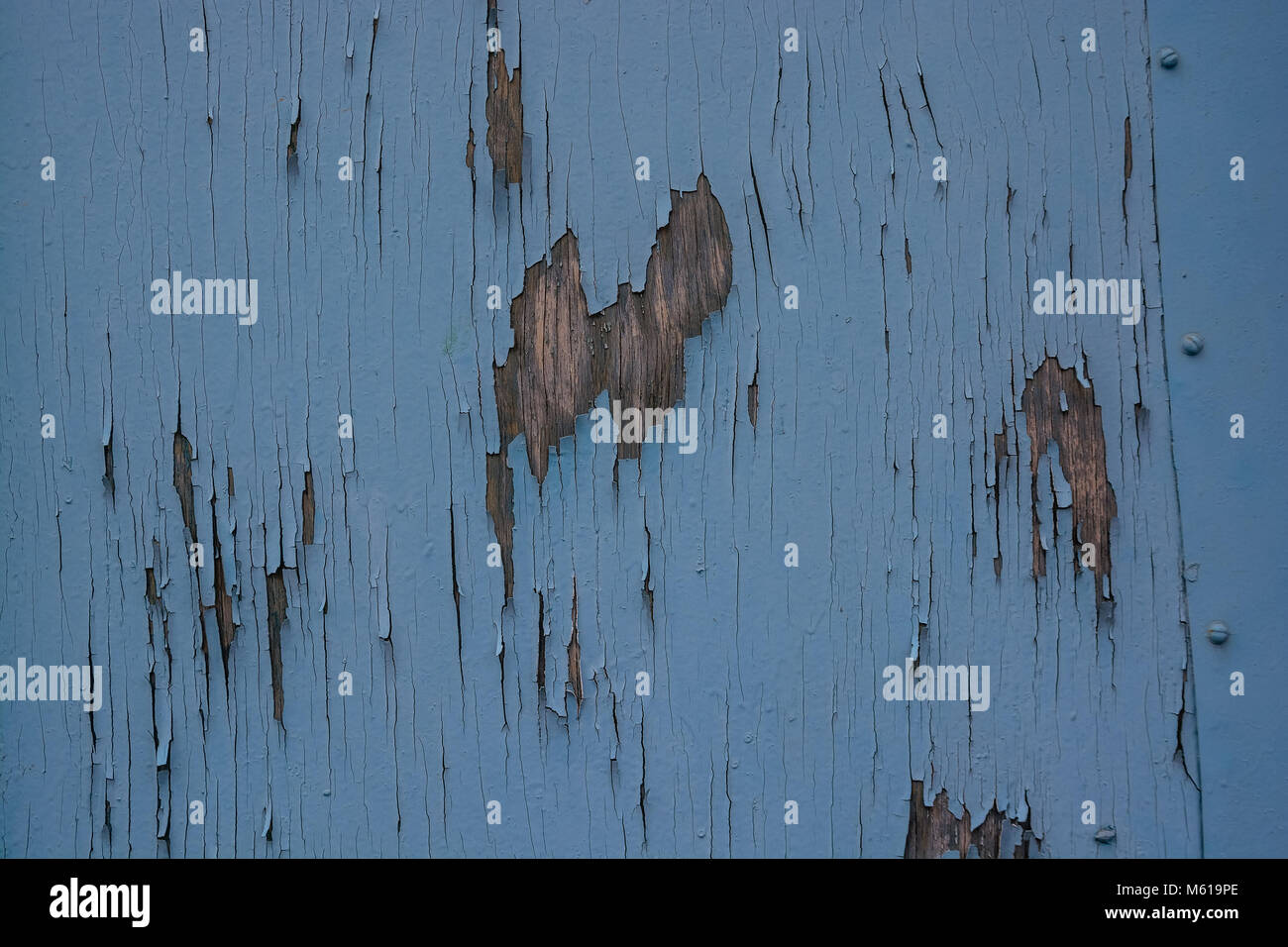 Blue cracked painting on wooden surface Stock Photo Alamy