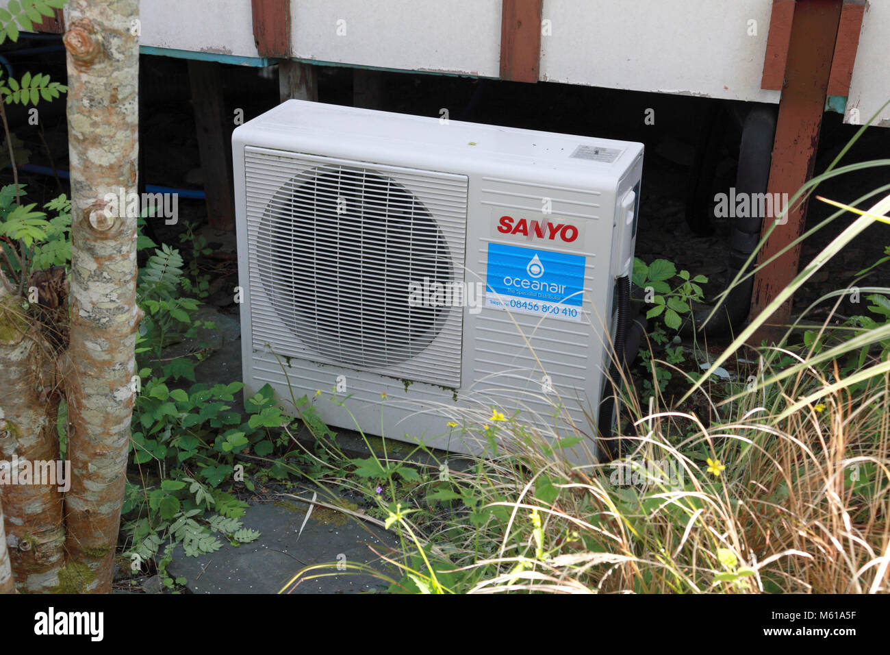 A heat pump at the Centre for Alternative Technology, Machynlleth Stock Photo
